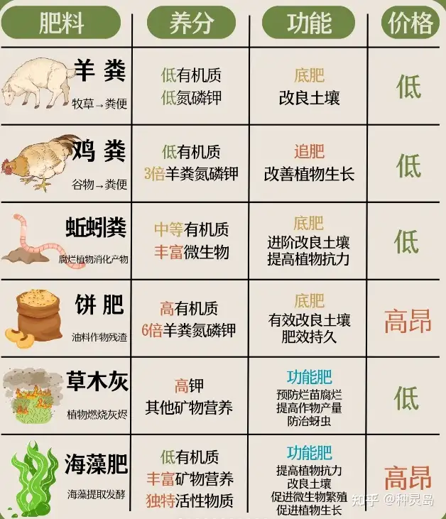 家庭养花必备肥料指南：羊粪鸡粪蚯蚓肥饼肥草木灰海藻肥全解析-绿源新宇生物有机肥官网