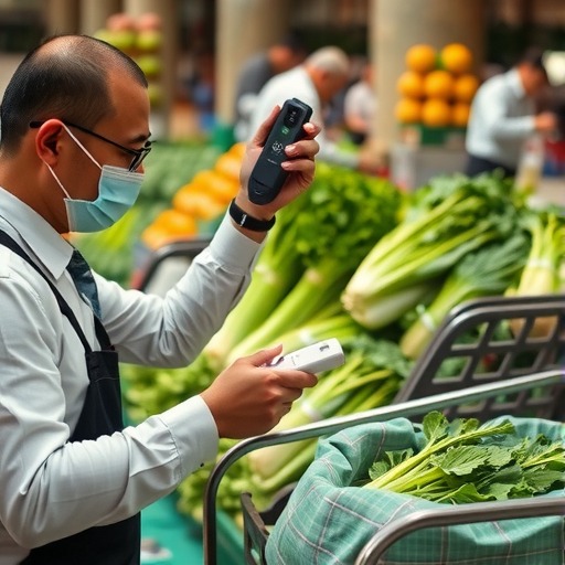 蔬菜抽样检查 保证农产品批发市场售安全菜