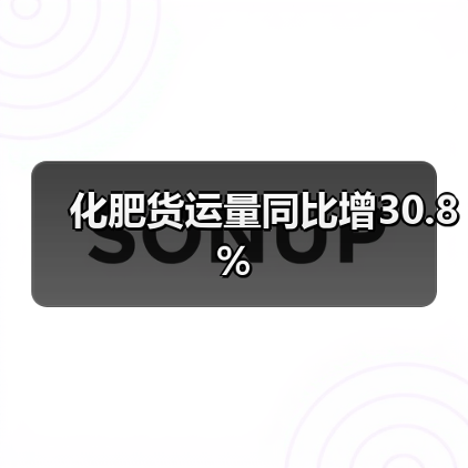 化肥货运量同比增30.8%(图1) 化肥货运量同比增30.8%(图1)