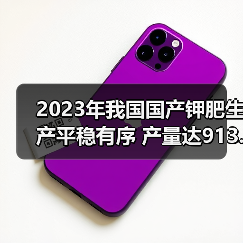 2023年我国国产钾肥生产平稳有序 产量达913.6万吨(图3) 2023年我国国产钾肥生产平稳有序 产量达913.6万吨(图3)