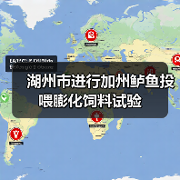 湖州市进行加州鲈鱼投喂膨化饲料试验(图2) 湖州市进行加州鲈鱼投喂膨化饲料试验(图2)