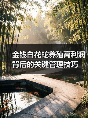 金钱白花蛇养殖高利润背后的关键管理技巧(图2) 金钱白花蛇养殖高利润背后的关键管理技巧(图2)