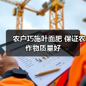 农户巧施叶面肥 保证农作物质量好(图1) 农户巧施叶面肥 保证农作物质量好(图1)