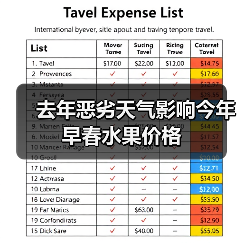去年恶劣天气影响今年早春水果价格(图1) 去年恶劣天气影响今年早春水果价格(图1)