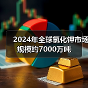 2024年全球氯化钾市场规模约7000万吨（图1）